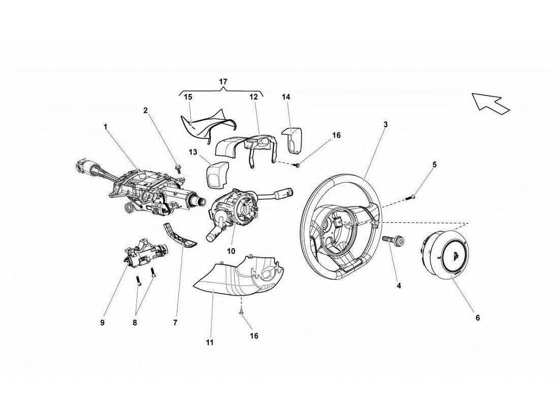 lamborghini gallardo lp570-4s perform steering part diagram