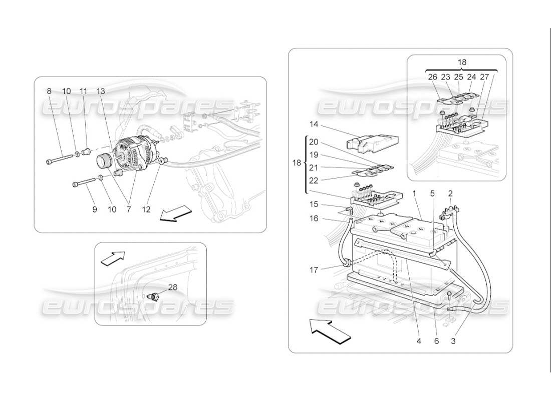 maserati qtp. (2010) 4.7 auto energy generation and accumulation part diagram