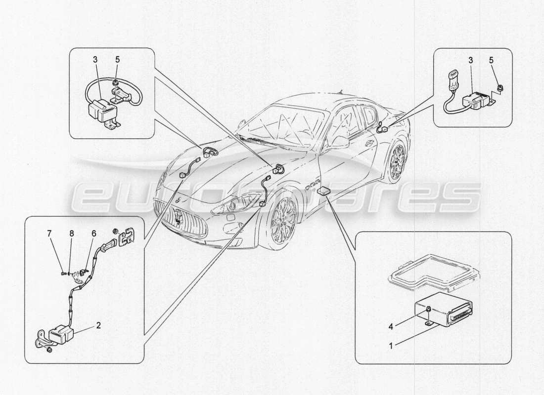 maserati granturismo special edition electronic control (suspension) part diagram