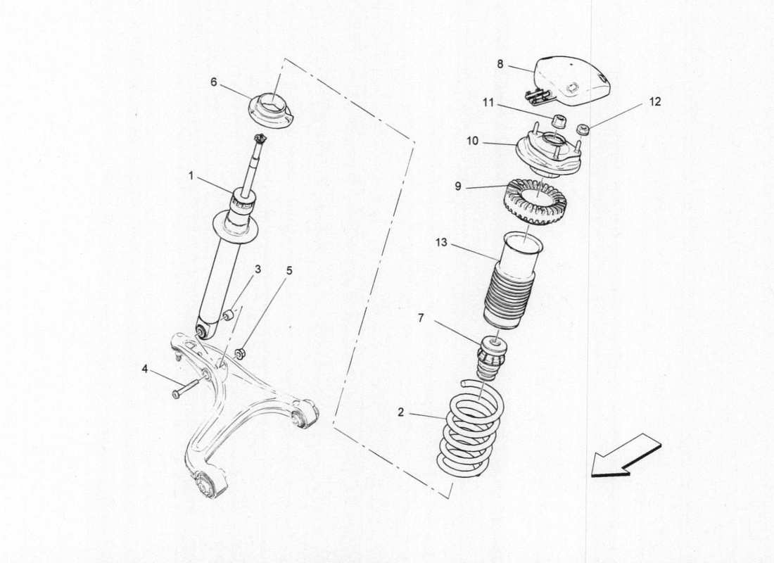 maserati qtp. v6 3.0 bt 410bhp 2015 front shock absorbers part diagram