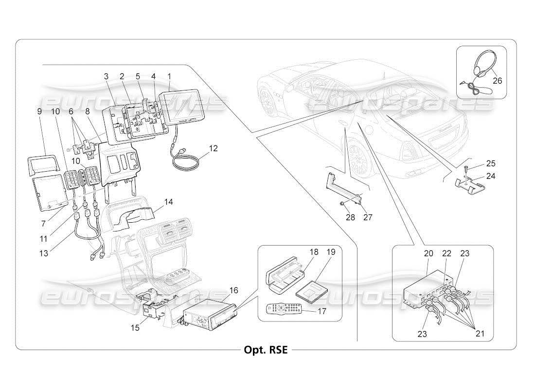 maserati qtp. (2010) 4.2 auto it system part diagram