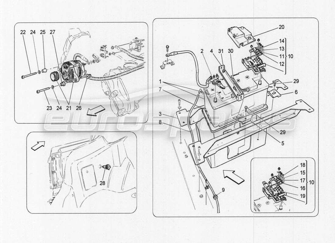 maserati granturismo special edition energy generation and accumulation part diagram