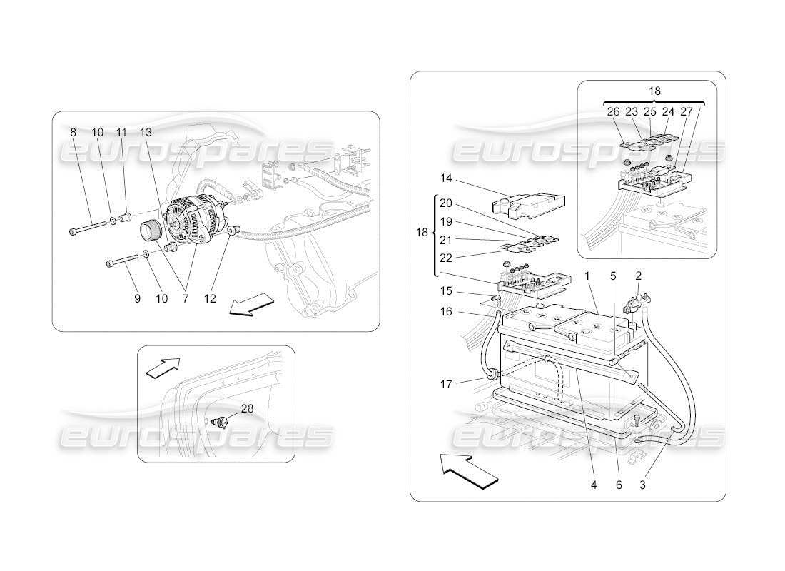 maserati qtp. (2011) 4.2 auto energy generation and accumulation part diagram