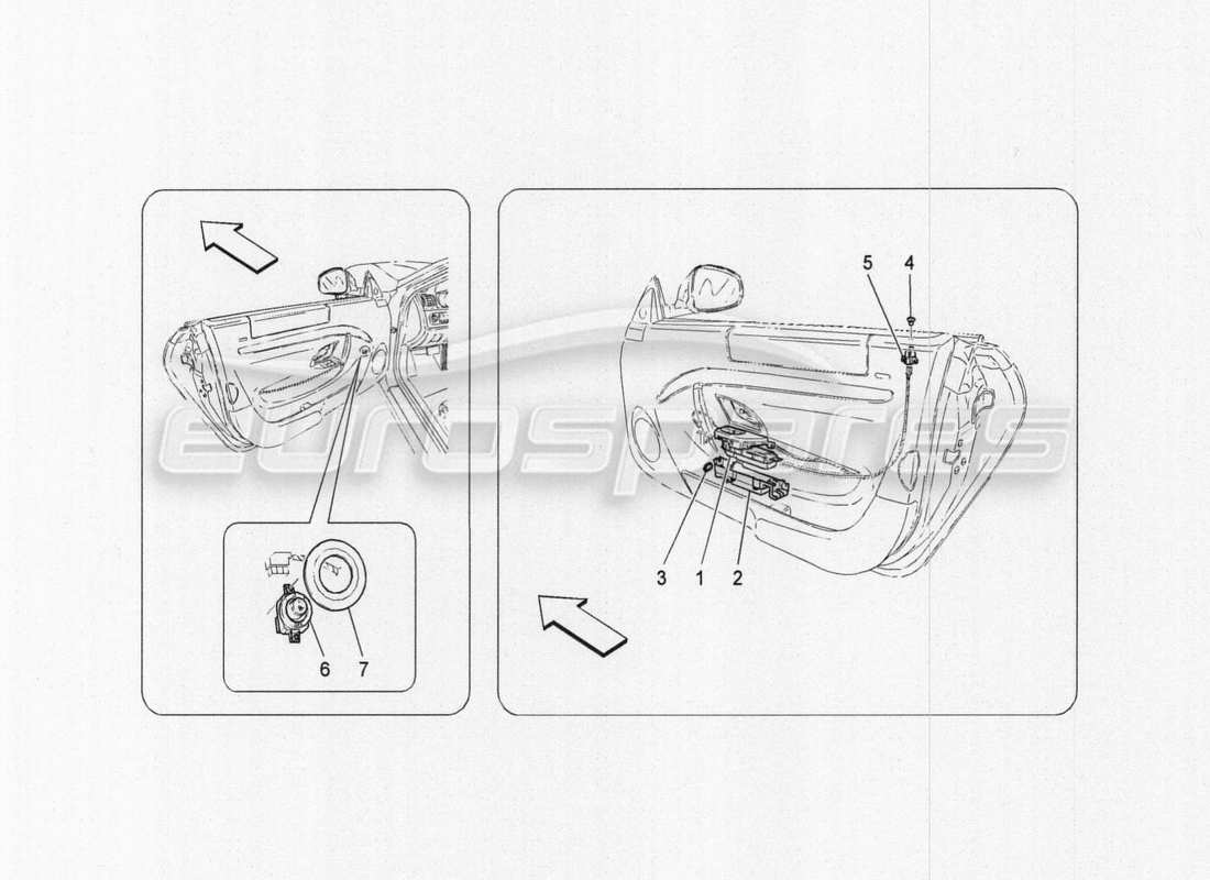 maserati granturismo special edition door devices part diagram