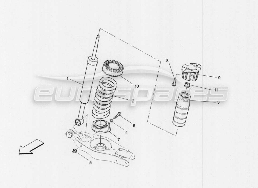 maserati qtp. v8 3.8 530bhp auto 2015 rear shock absorber devices part diagram