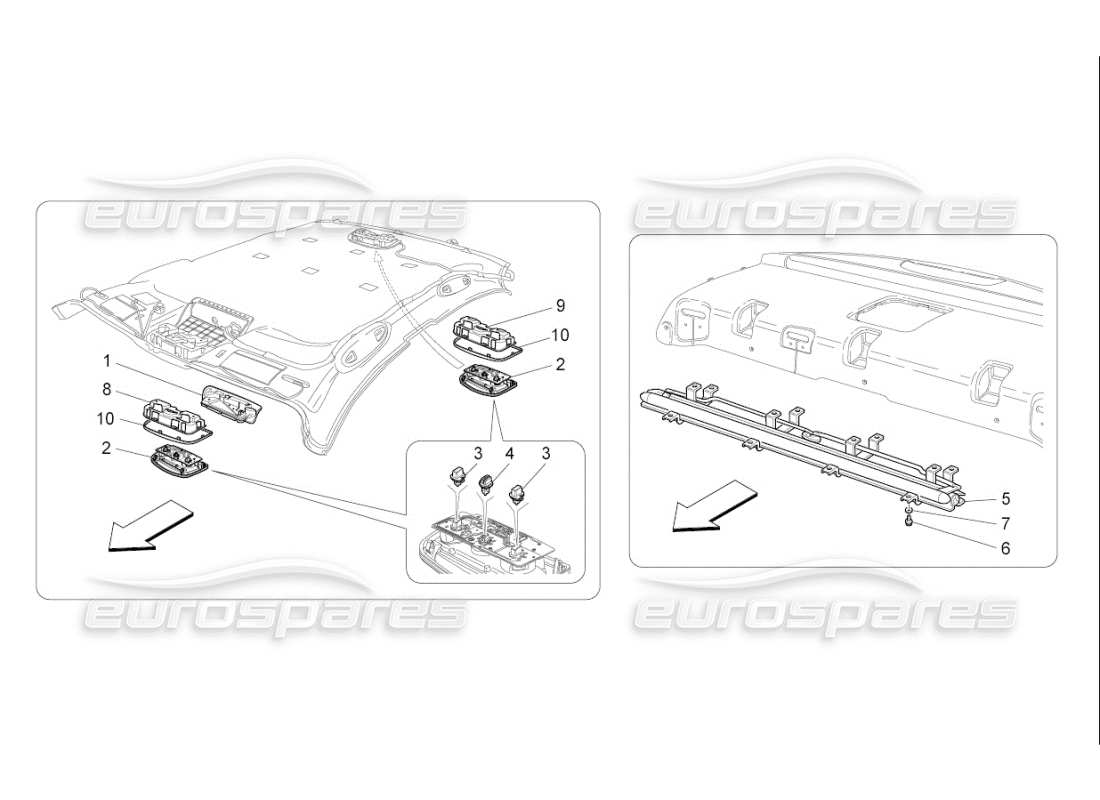 maserati qtp. (2009) 4.7 auto internal vehicle devices part diagram