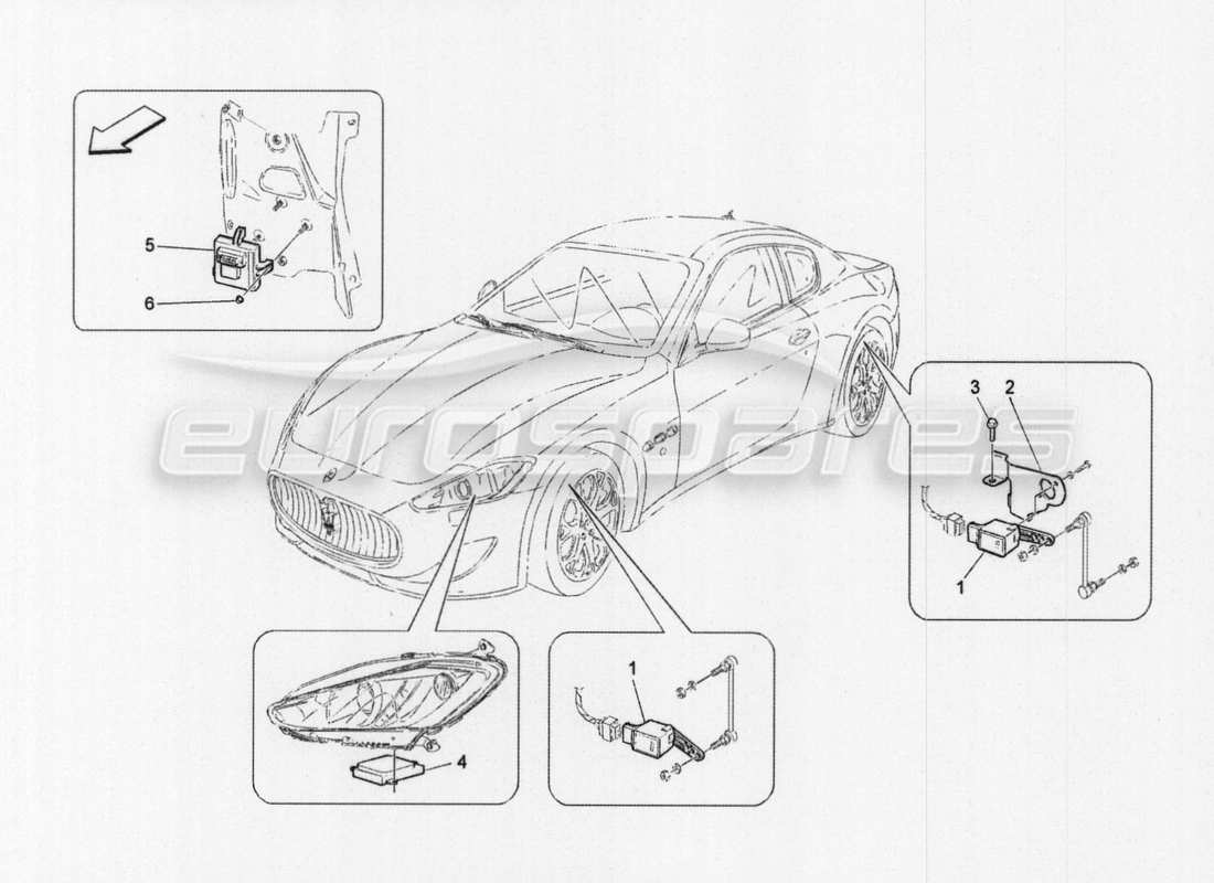 maserati granturismo special edition lighting system control part diagram