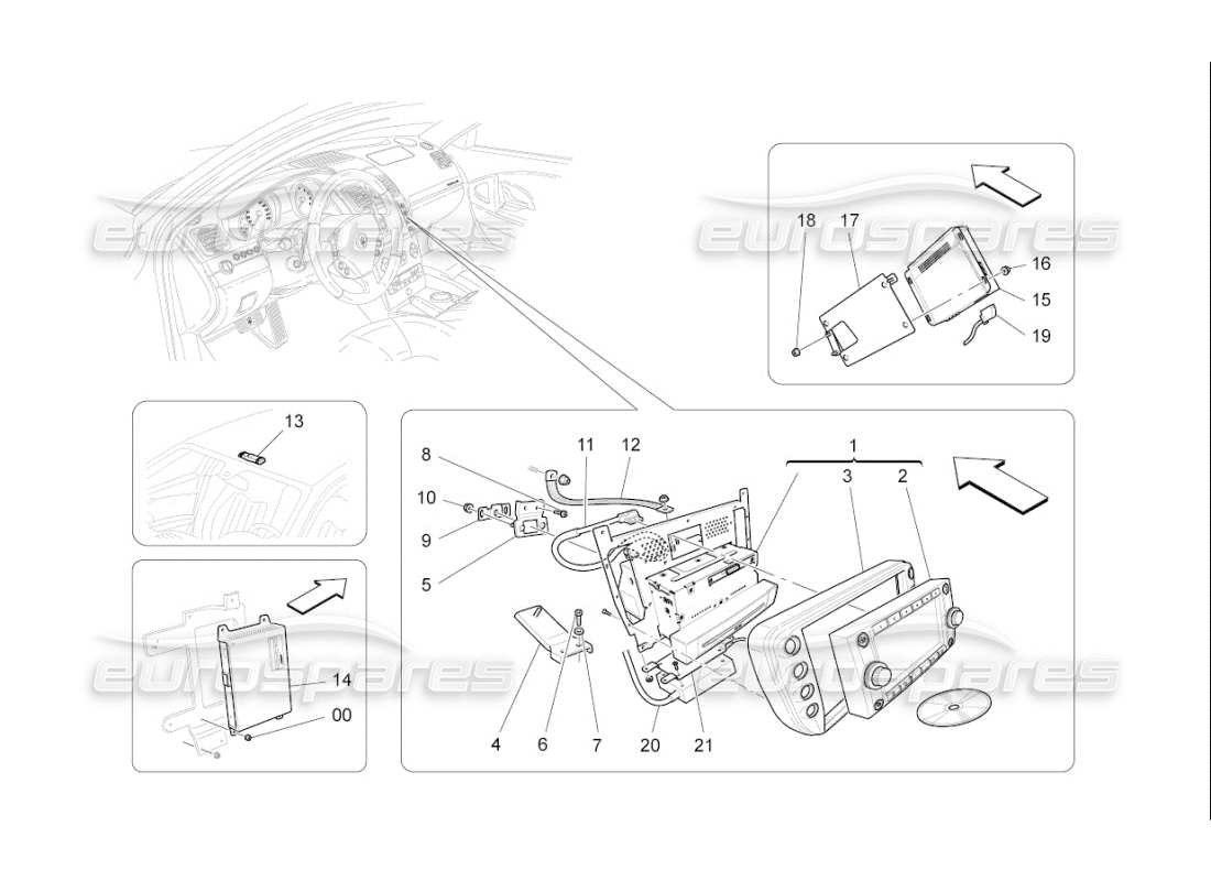 maserati qtp. (2010) 4.7 auto it system part diagram