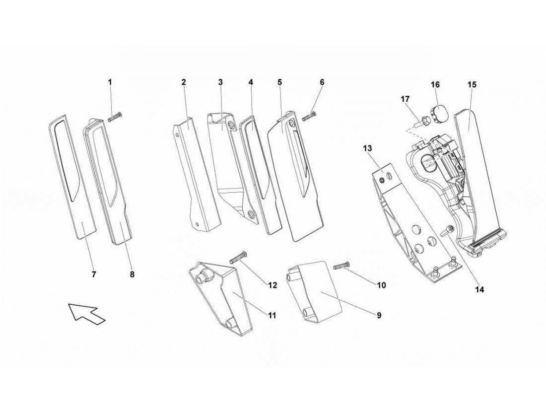 lamborghini gallardo lp570-4s perform accelerator pedal part diagram