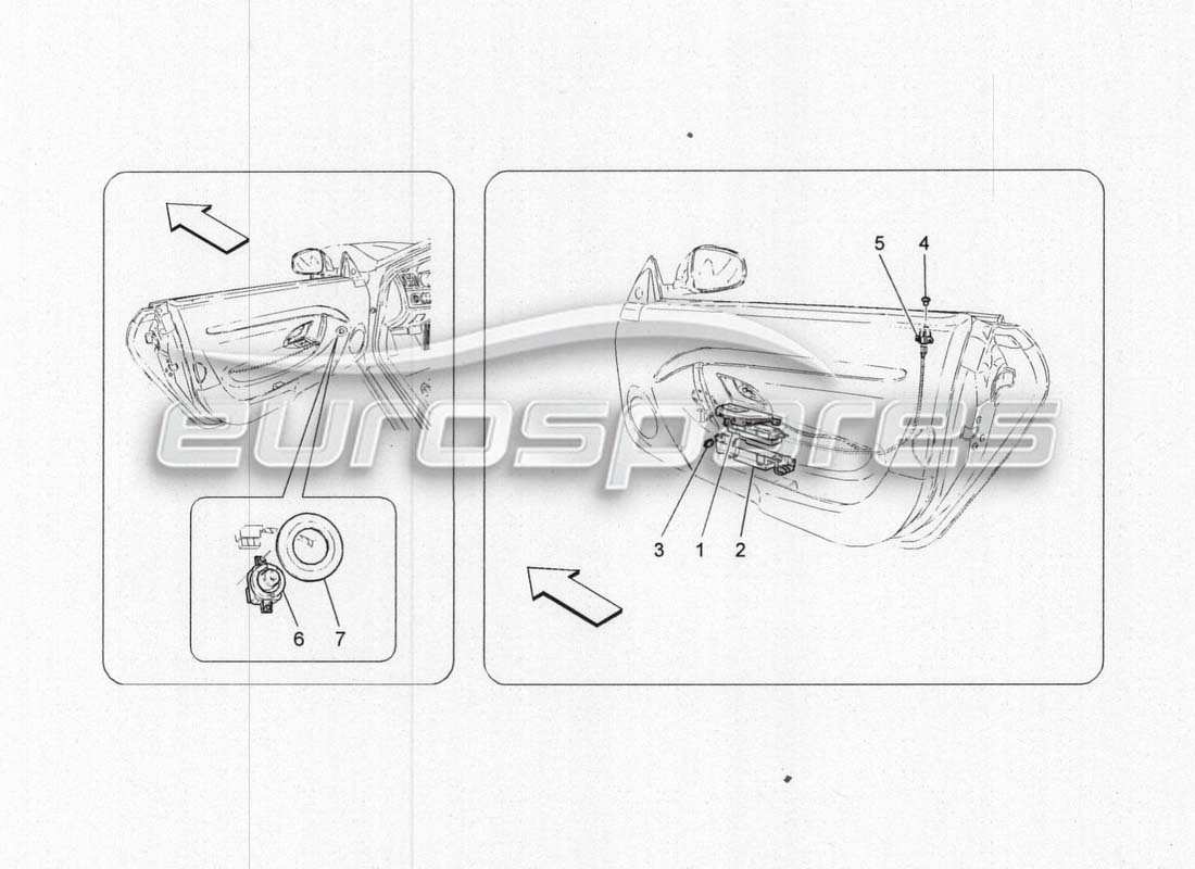 maserati grancabrio mc centenario door equipment part diagram