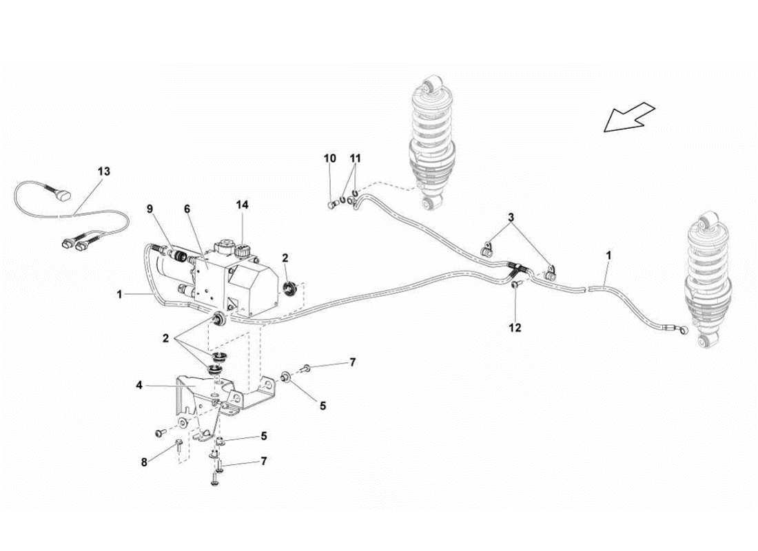 lamborghini gallardo lp560-4s update jacking system part diagram