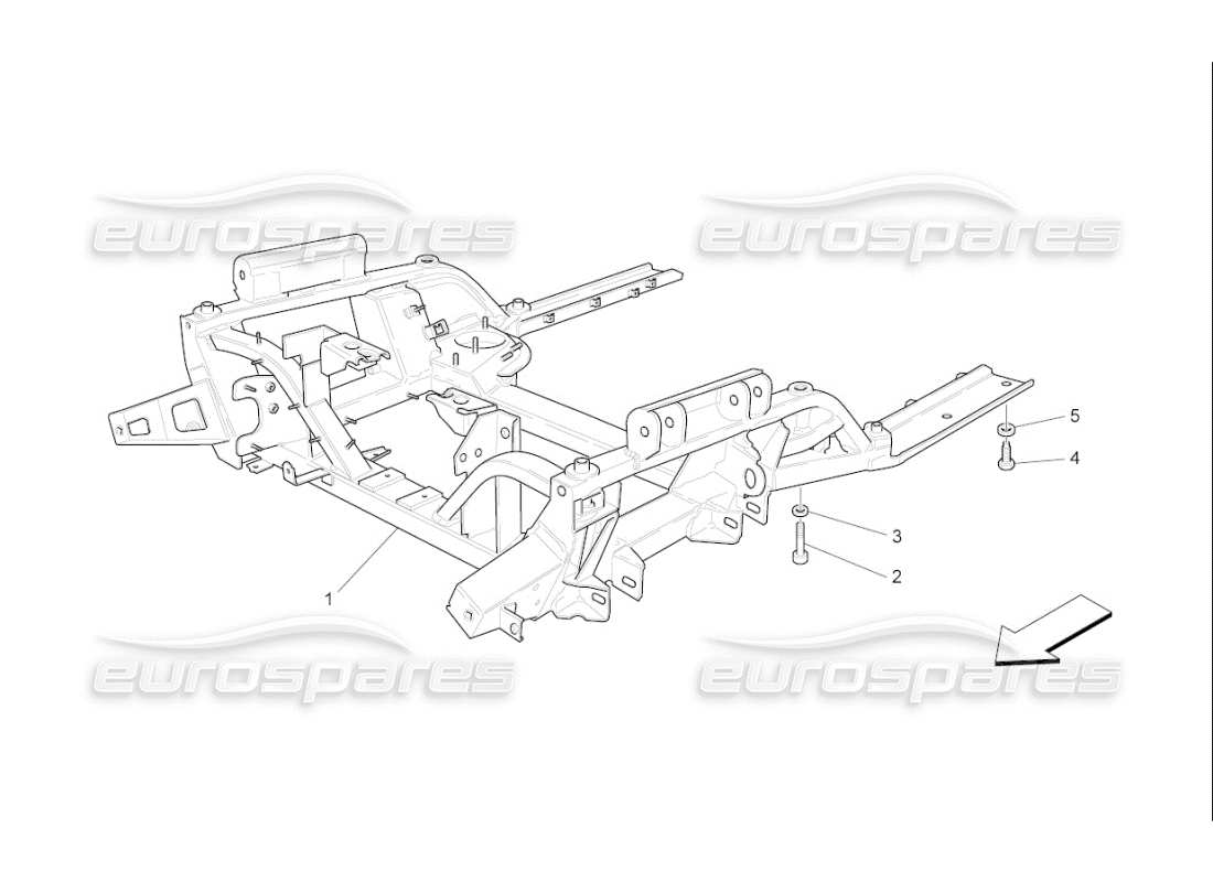 maserati qtp. (2010) 4.7 auto front underchassis part diagram