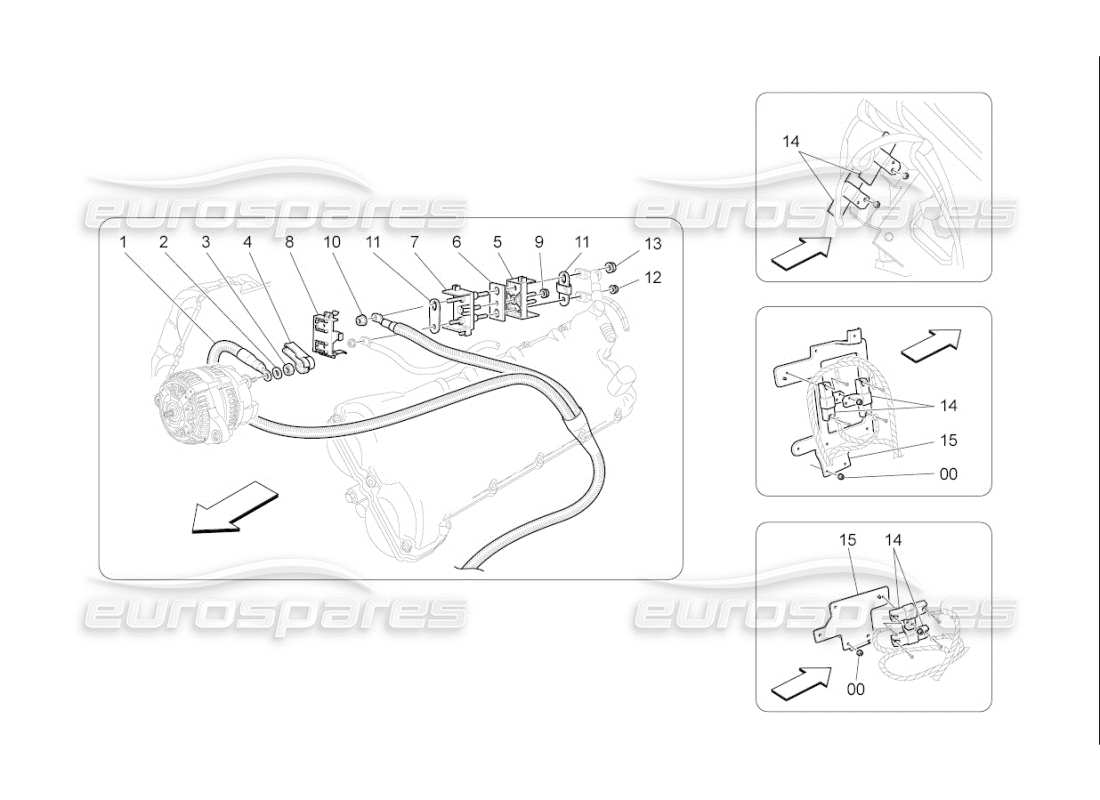 maserati qtp. (2009) 4.7 auto main wiring part diagram