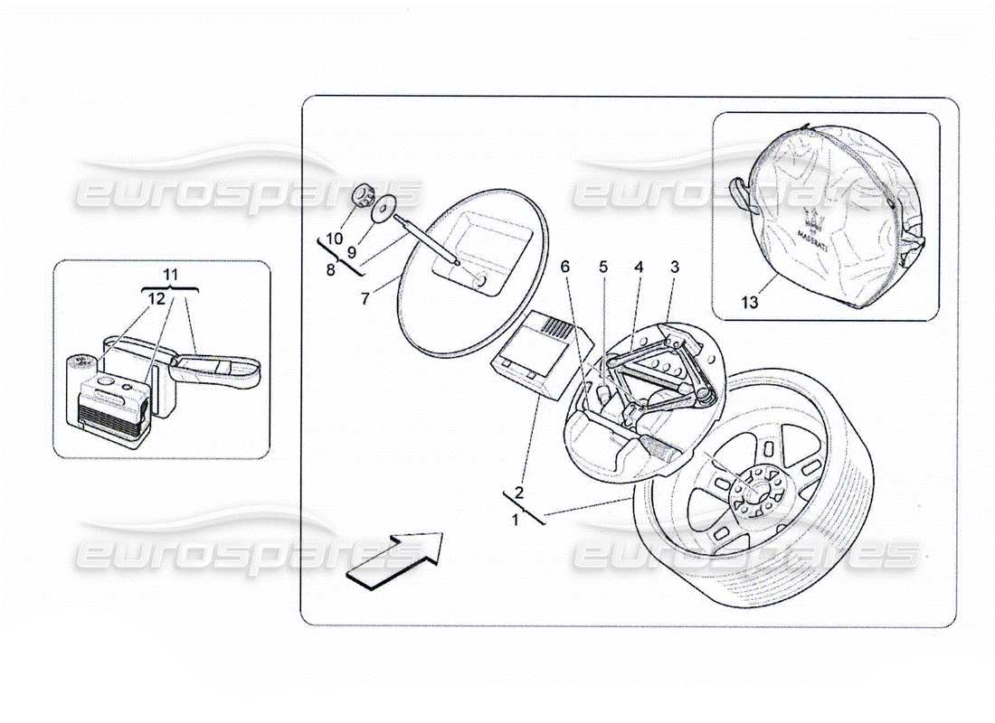 maserati qtp. (2010) 4.2 accessories provided part diagram