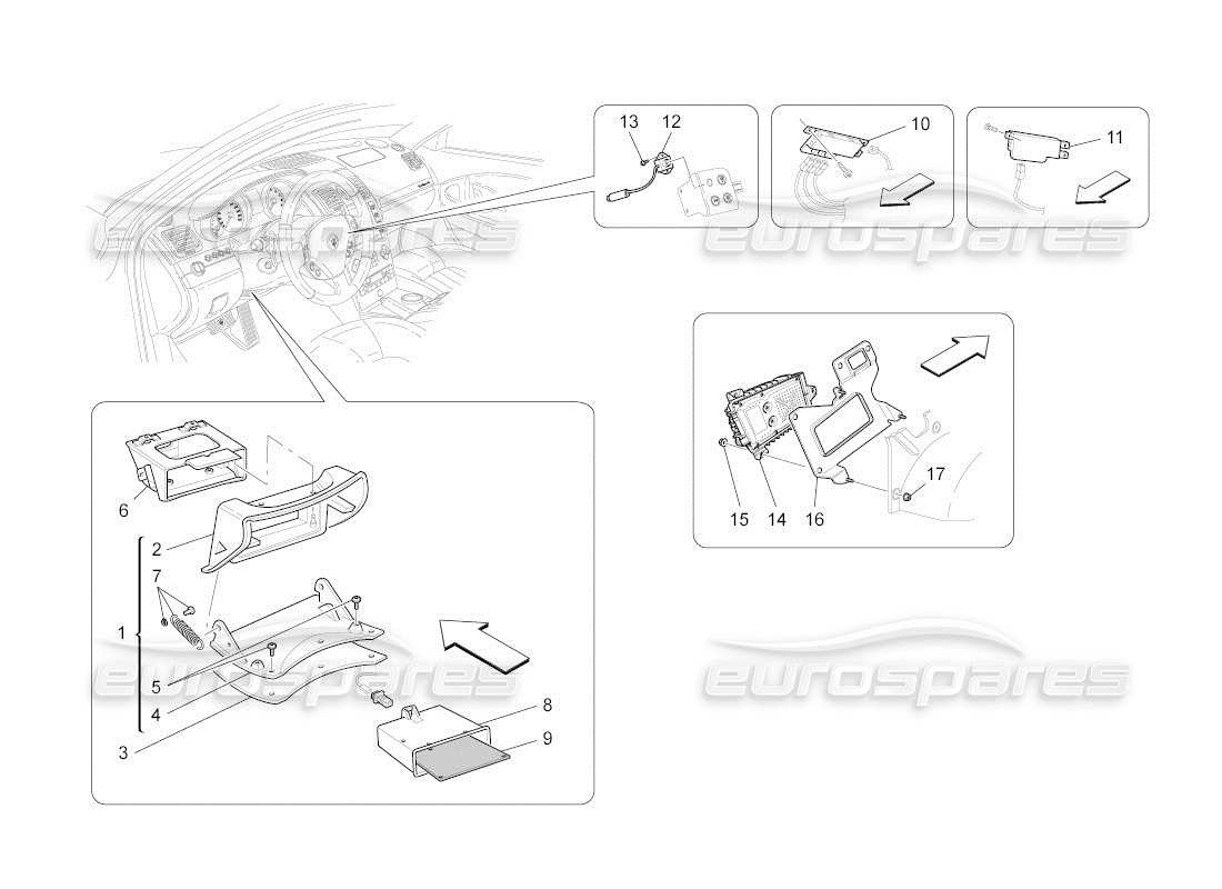 maserati qtp. (2011) 4.2 auto it system part diagram