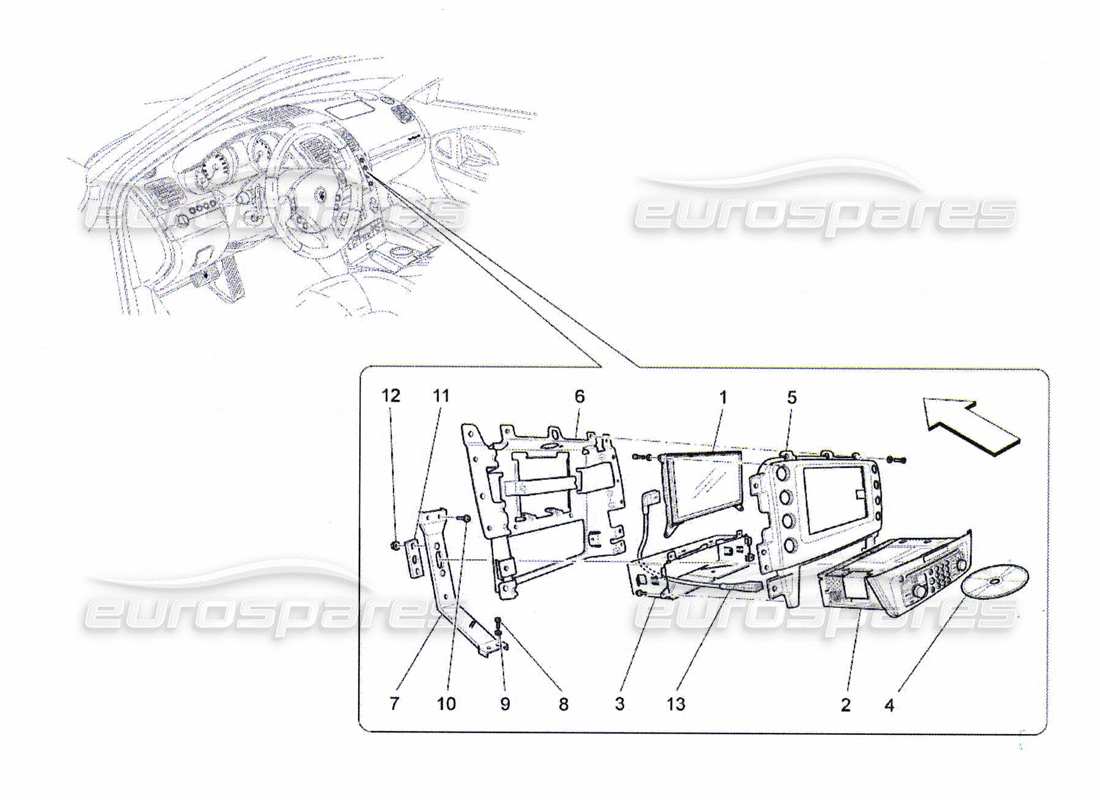 maserati qtp. (2010) 4.7 it system part diagram