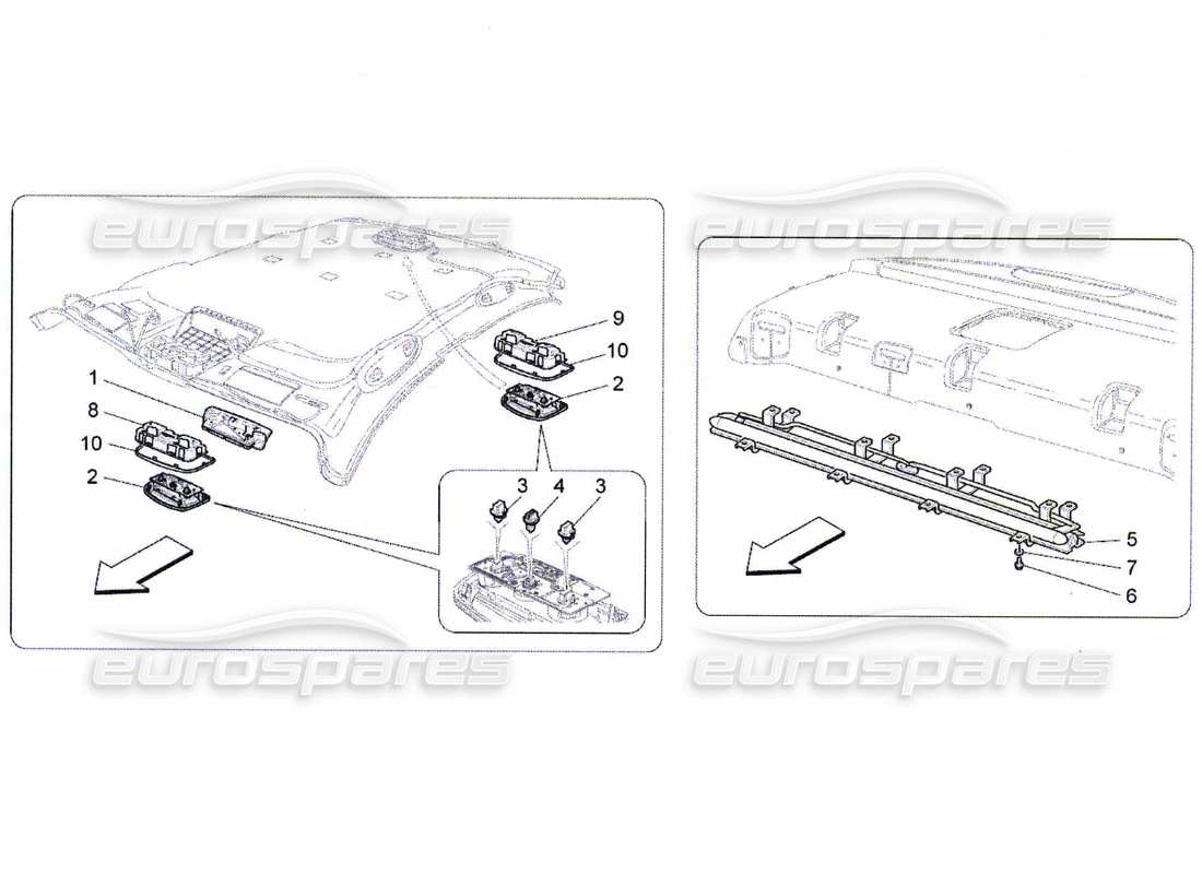 maserati qtp. (2010) 4.7 internal vehicle devices part diagram