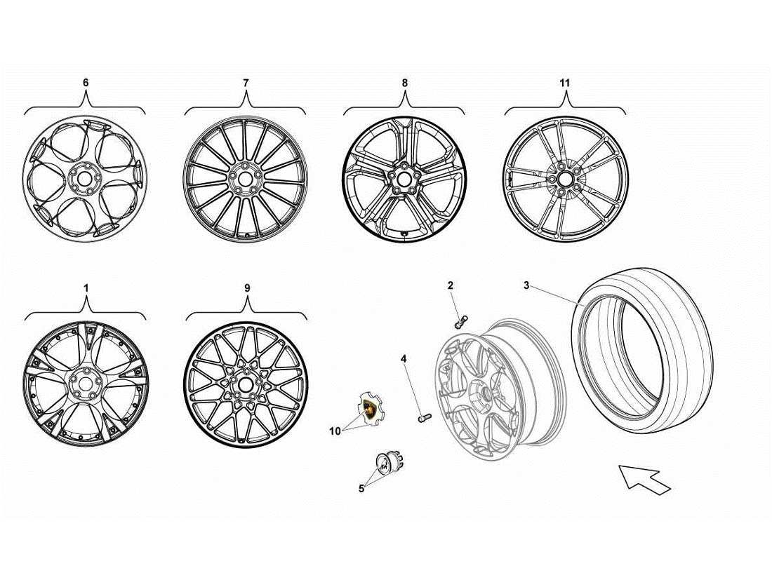 lamborghini gallardo lp570-4s perform front tyres part diagram