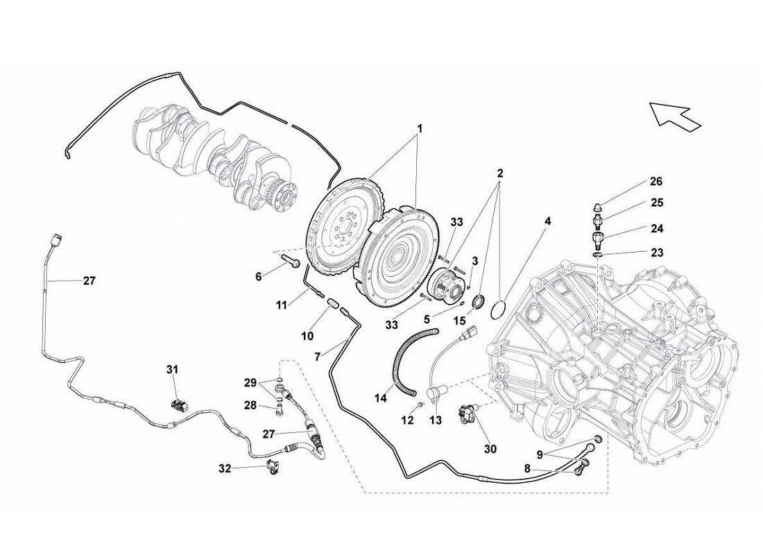 lamborghini gallardo lp570-4s perform clutch (manual) part diagram