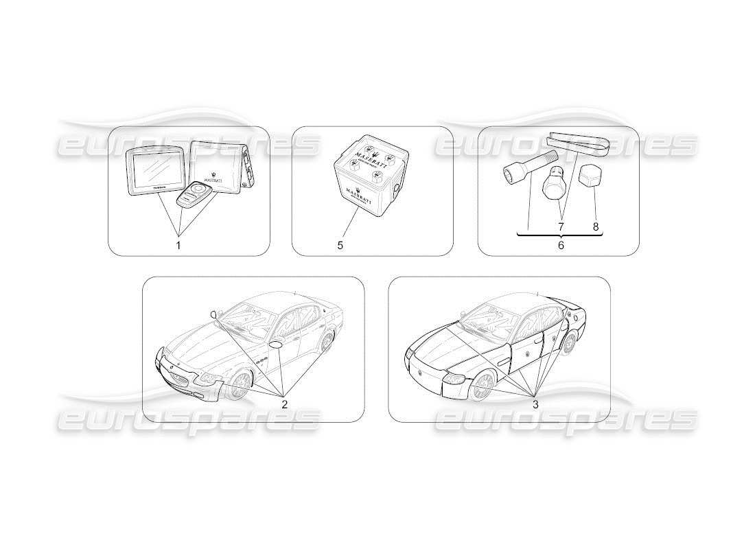 maserati qtp. (2010) 4.2 auto after market accessories part diagram