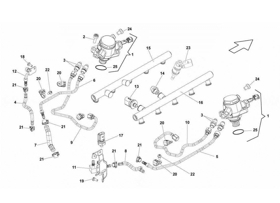 lamborghini gallardo lp560-4s update fuel pump part diagram