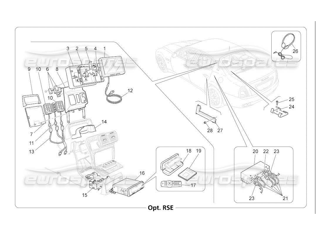 maserati qtp. (2007) 4.2 auto it system part diagram