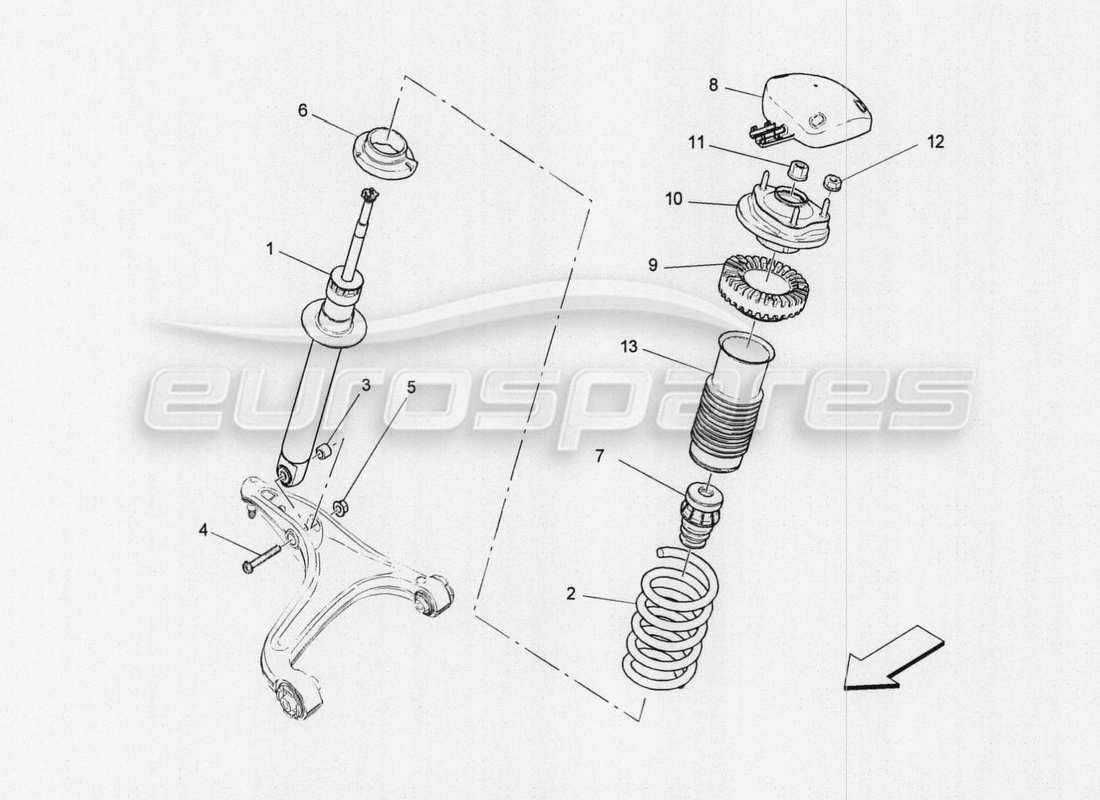 maserati qtp. v8 3.8 530bhp auto 2015 front shock absorber devices part diagram