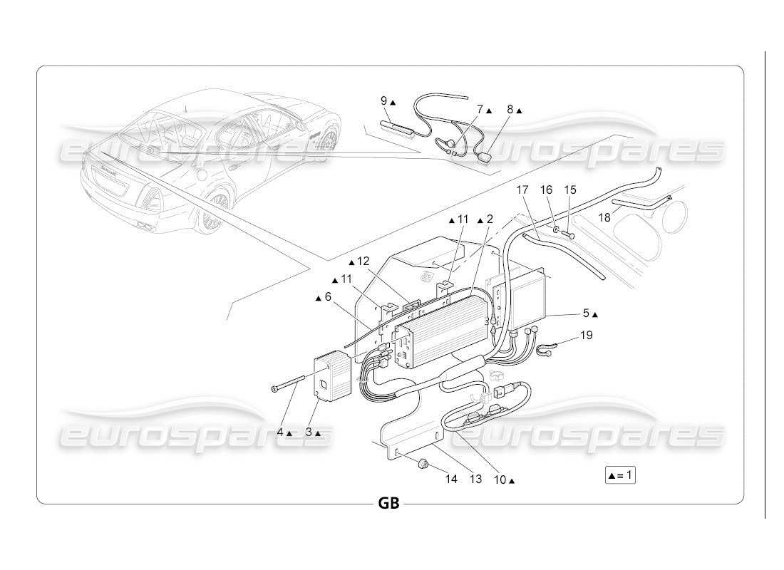 maserati qtp. (2007) 4.2 auto alarm and immobilizer system part diagram