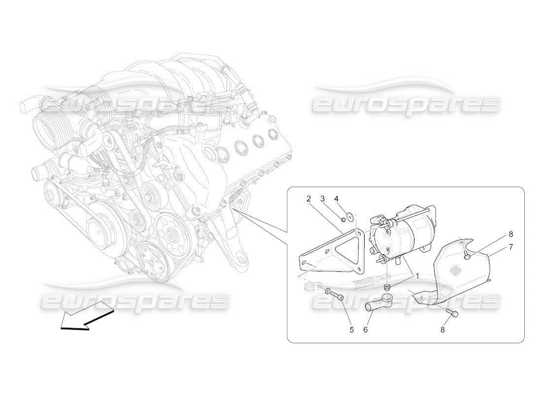 maserati qtp. (2011) 4.2 auto electronic control: engine ignition part diagram