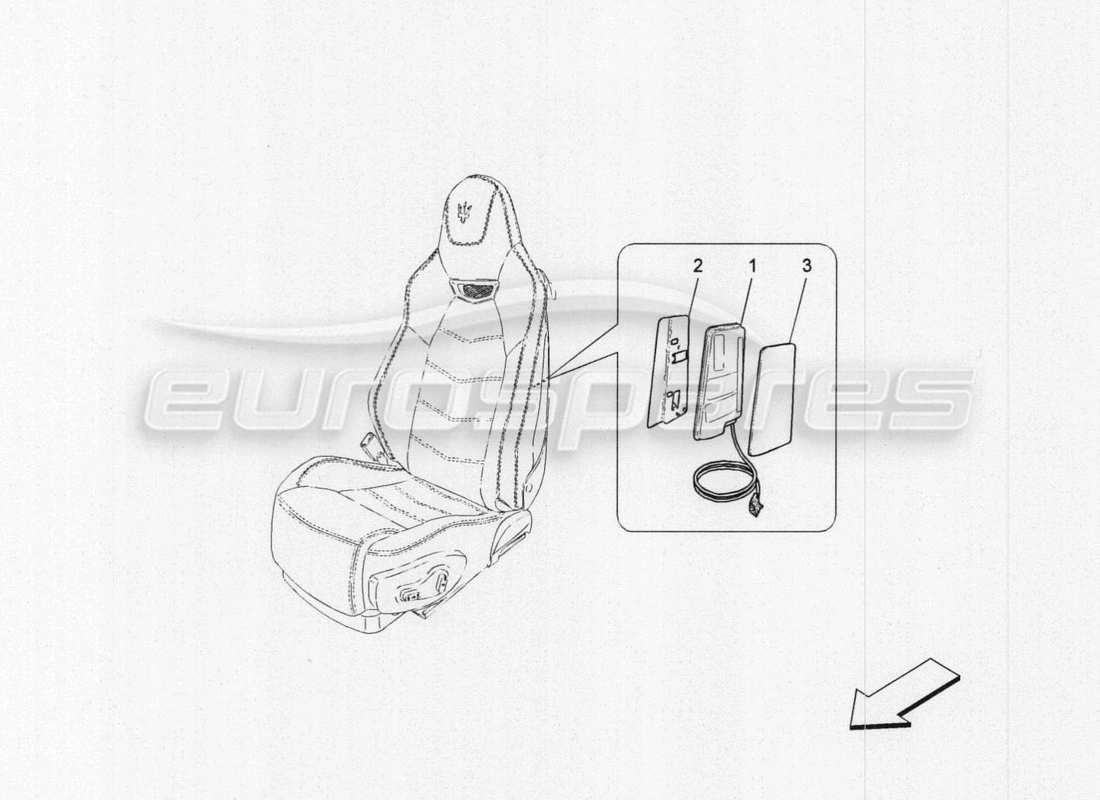 maserati granturismo special edition front side bag system part diagram