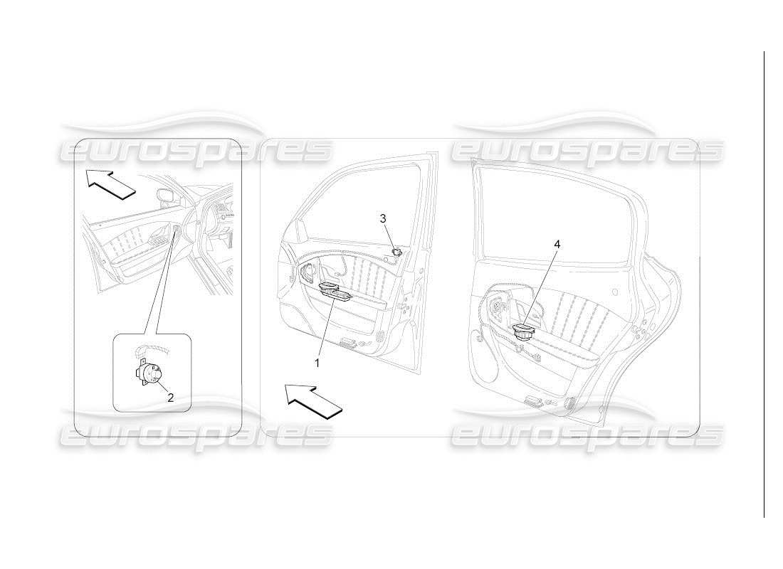 maserati qtp. (2007) 4.2 auto door devices part diagram