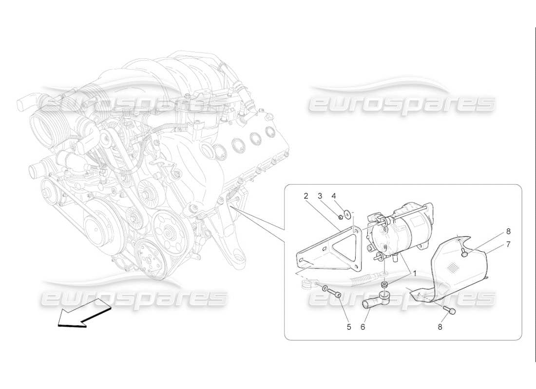 maserati qtp. (2010) 4.7 auto electronic control: engine ignition part diagram