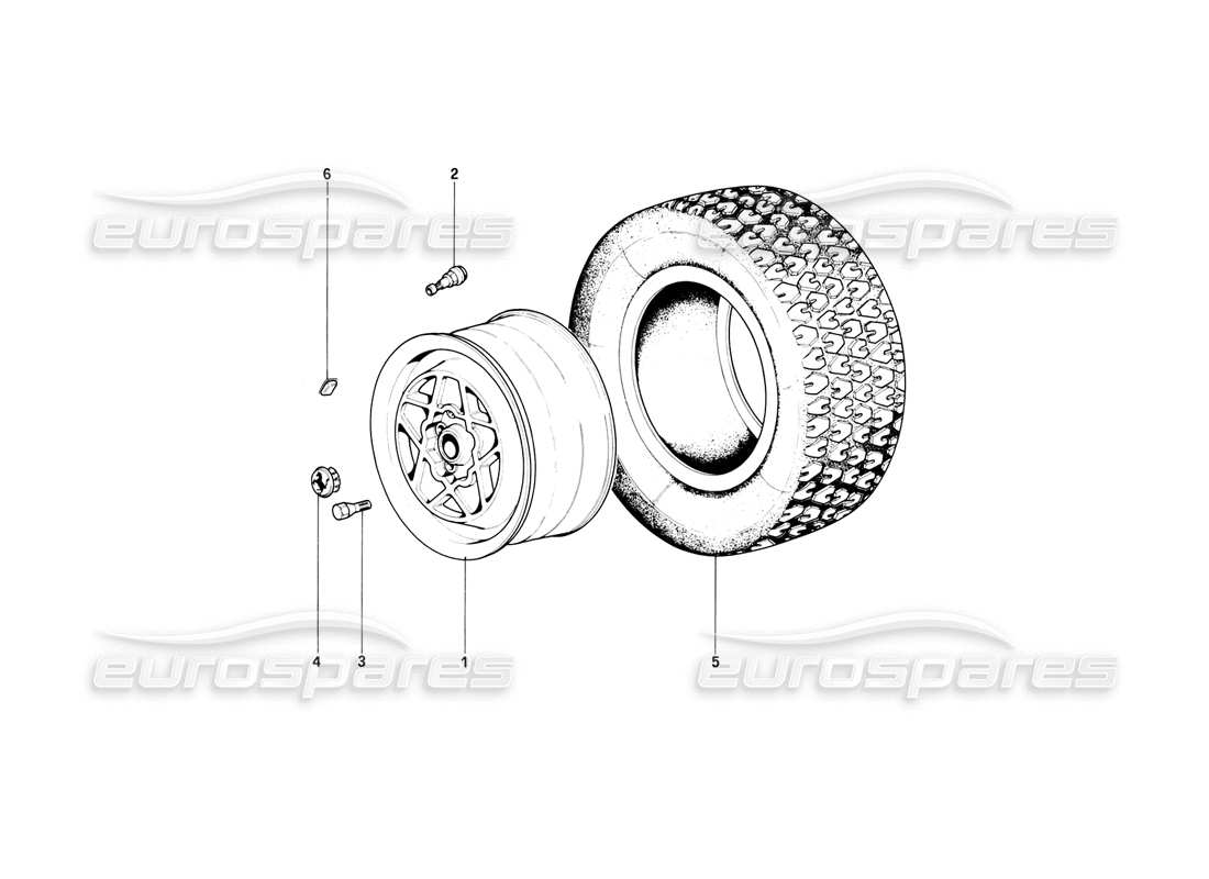 ferrari mondial 8 (1981) wheels part diagram