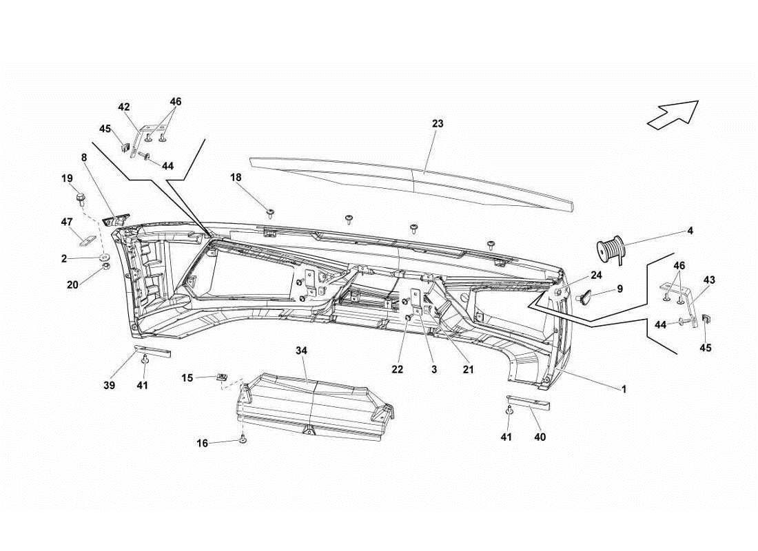 lamborghini gallardo lp570-4s perform front bumpers part diagram