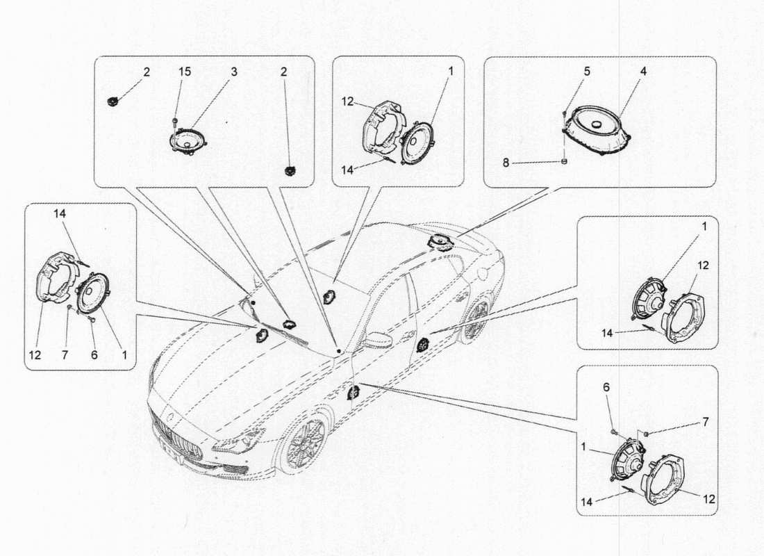 maserati qtp. v6 3.0 bt 410bhp 2015 sound system part diagram