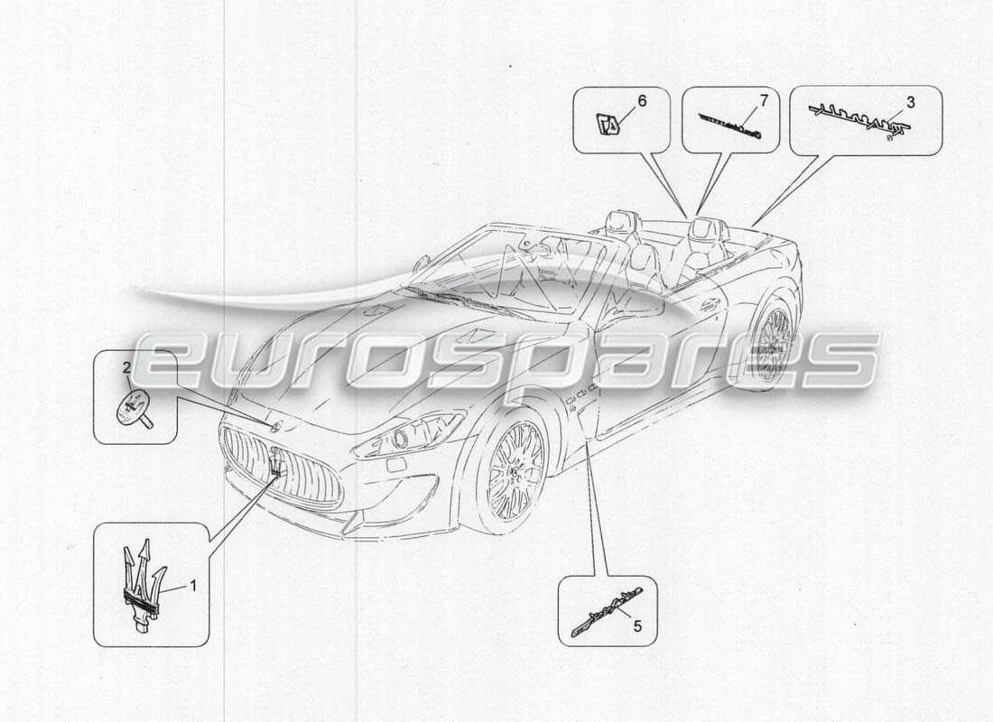 maserati grancabrio mc centenario trims brands and symbols part diagram