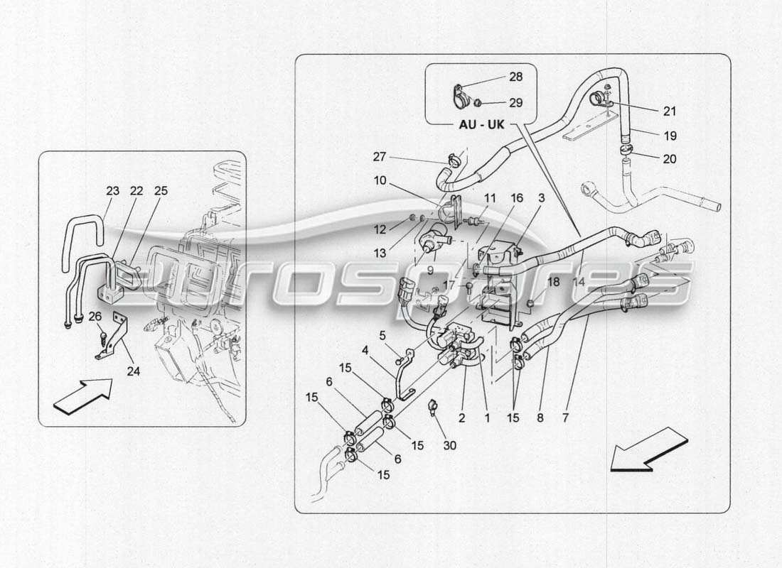 maserati grancabrio mc centenario air conditioning - engine part diagram