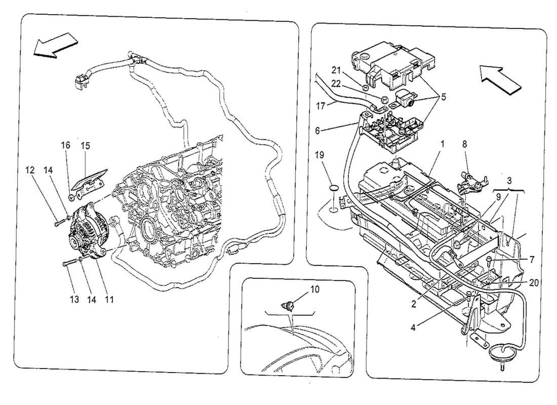 maserati qtp. v8 3.8 530bhp 2014 energy generation and accumulation part diagram