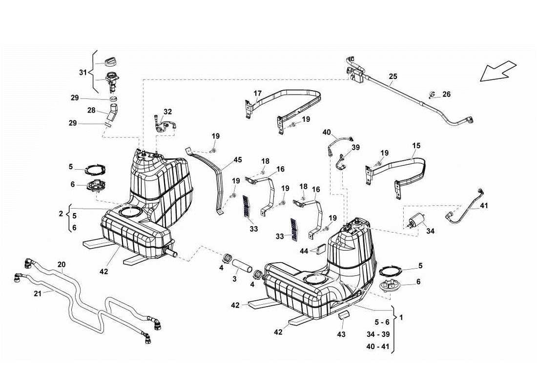 lamborghini gallardo lp570-4s perform tanks and implantations part diagram