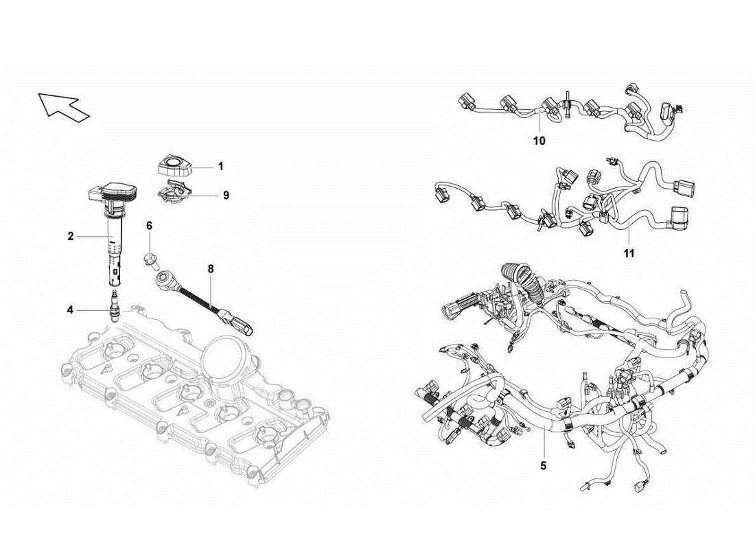 lamborghini gallardo lp570-4s perform system ignition part diagram