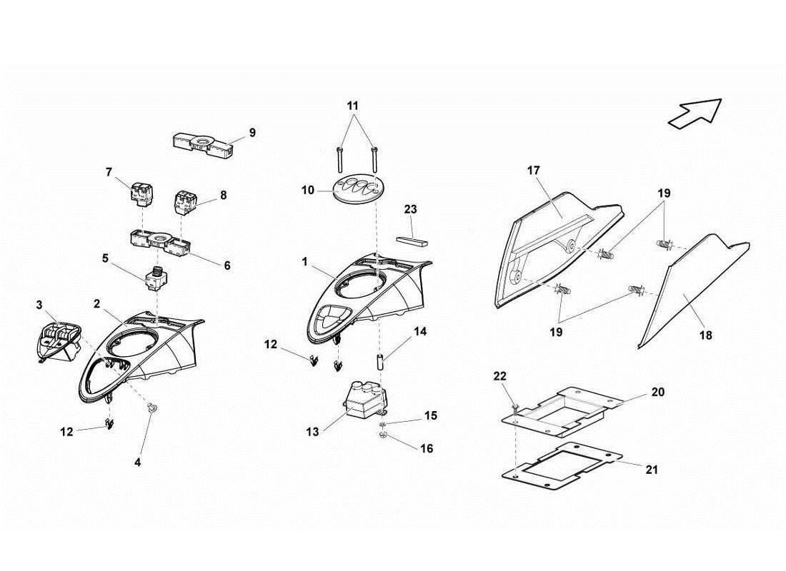 lamborghini gallardo lp560-4s update front tunnel part diagram