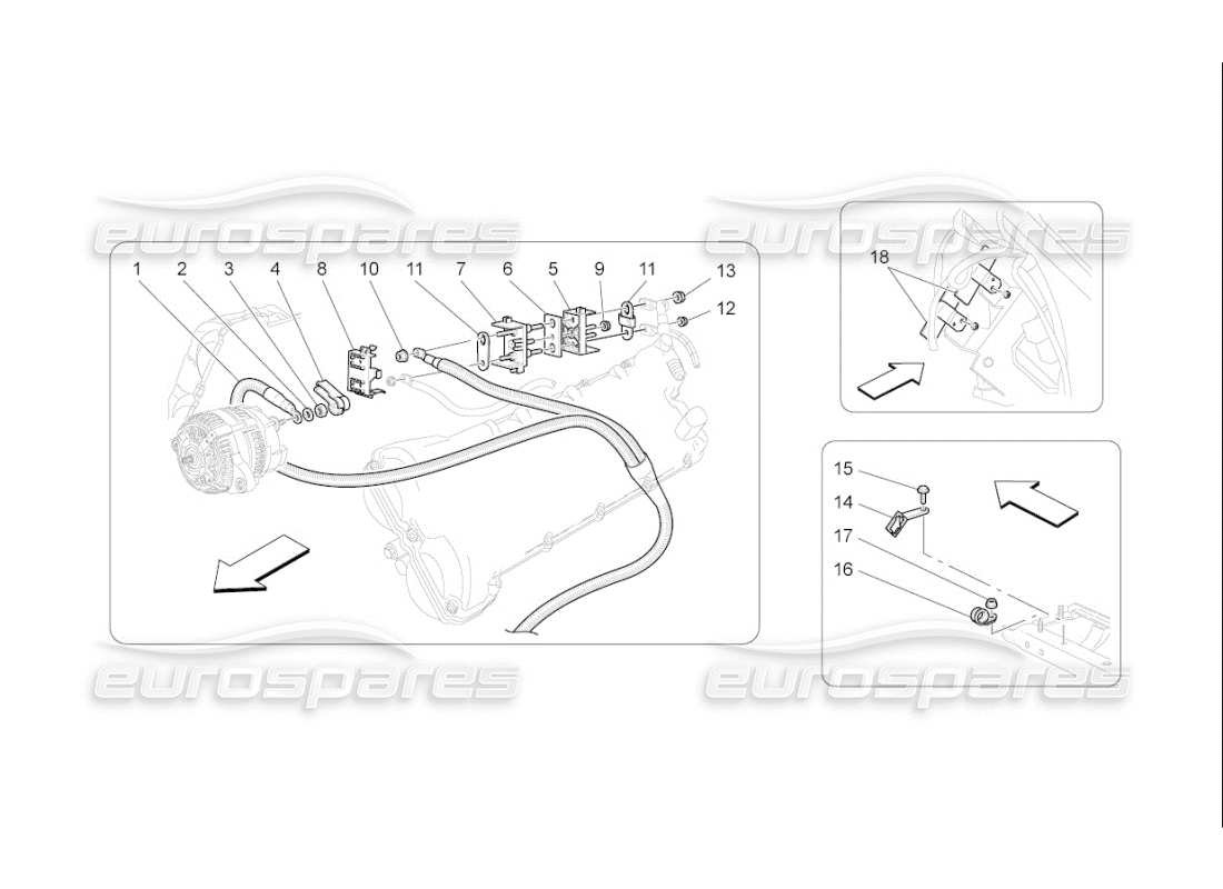 maserati qtp. (2007) 4.2 f1 main wiring part diagram