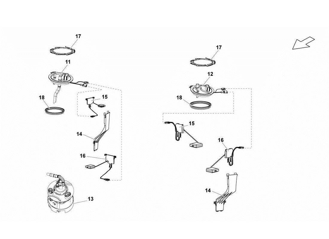 lamborghini gallardo lp570-4s perform pump - fuel sender part diagram