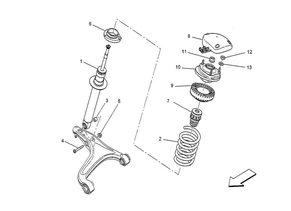 maserati qtp. v8 3.8 530bhp 2014 front shock absorber devices part diagram