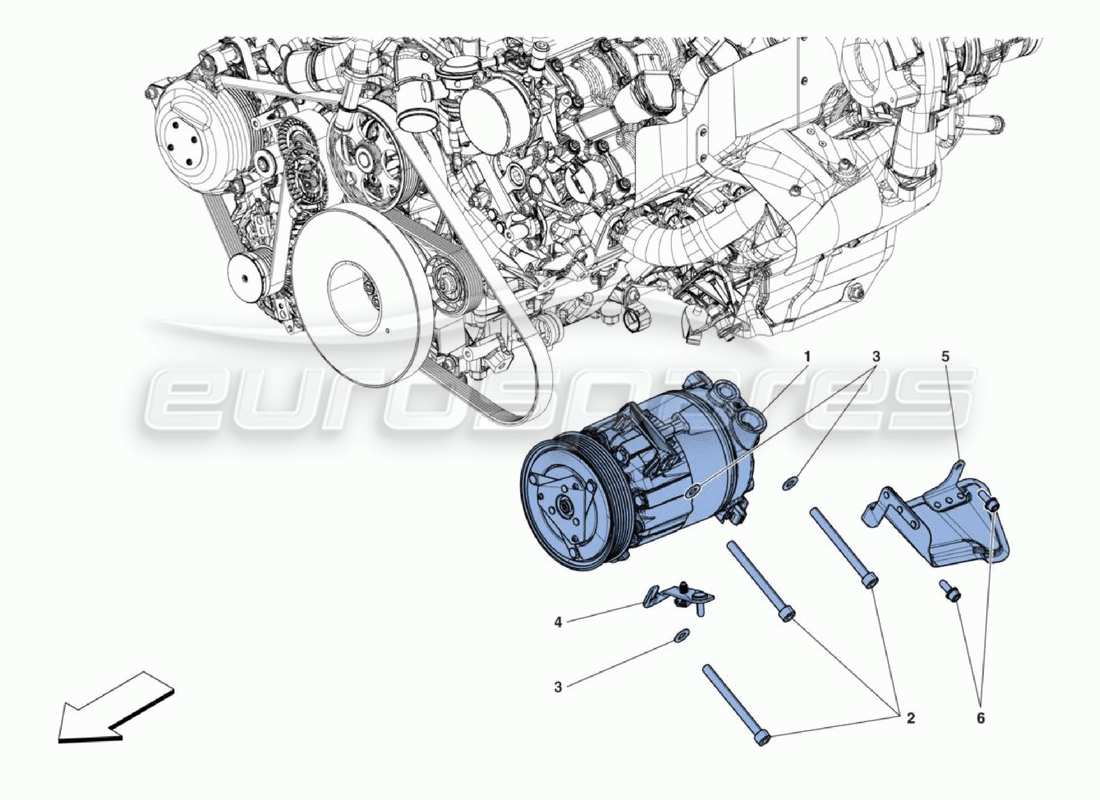 ferrari 488 challenge a c pump part diagram