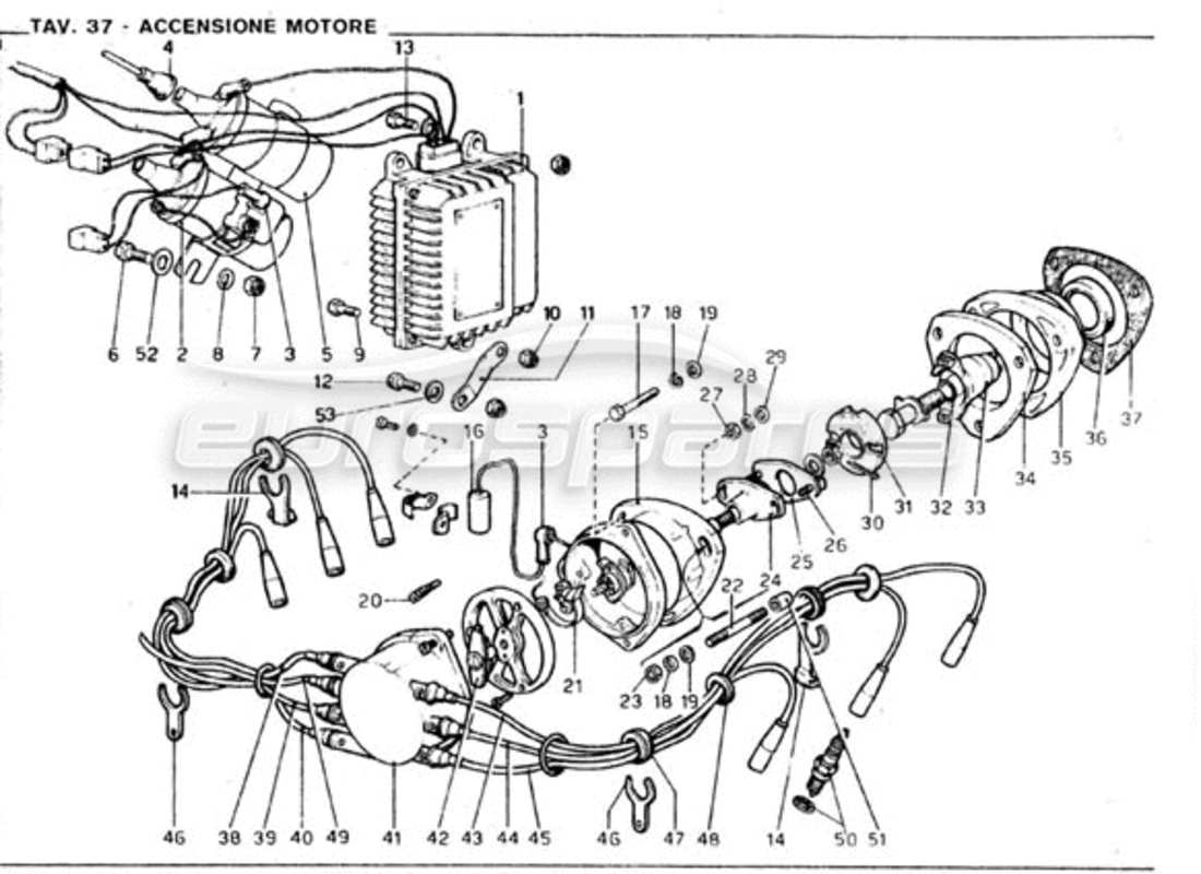 ferrari 246 gt series 1 engine ignition part diagram