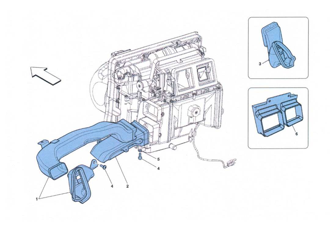 ferrari 458 challenge condotti aria plancia part diagram