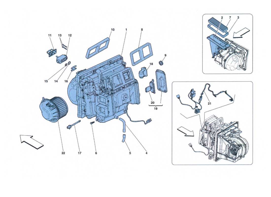 ferrari 458 challenge gruppo evaporatore part diagram