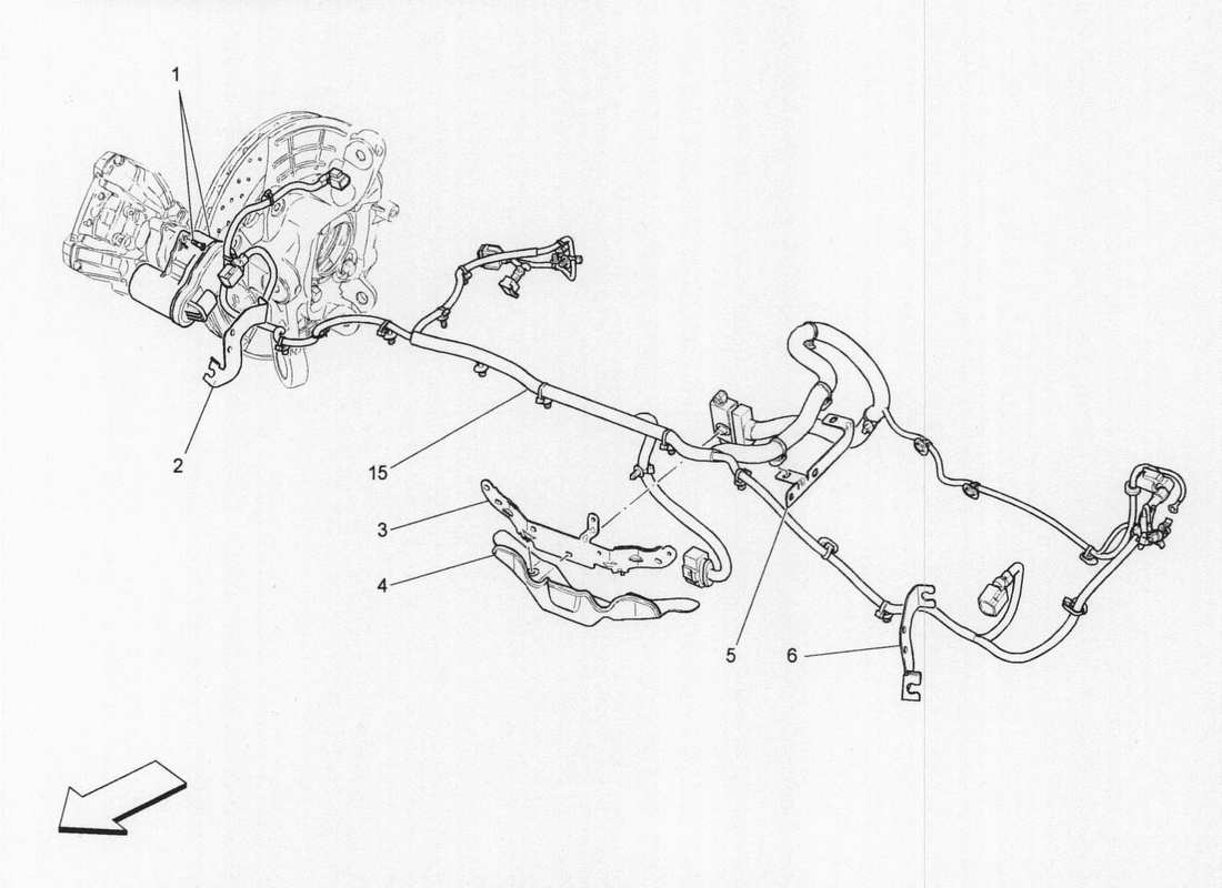 maserati qtp. v6 3.0 bt 410bhp 2wd 2017 parking brake part diagram