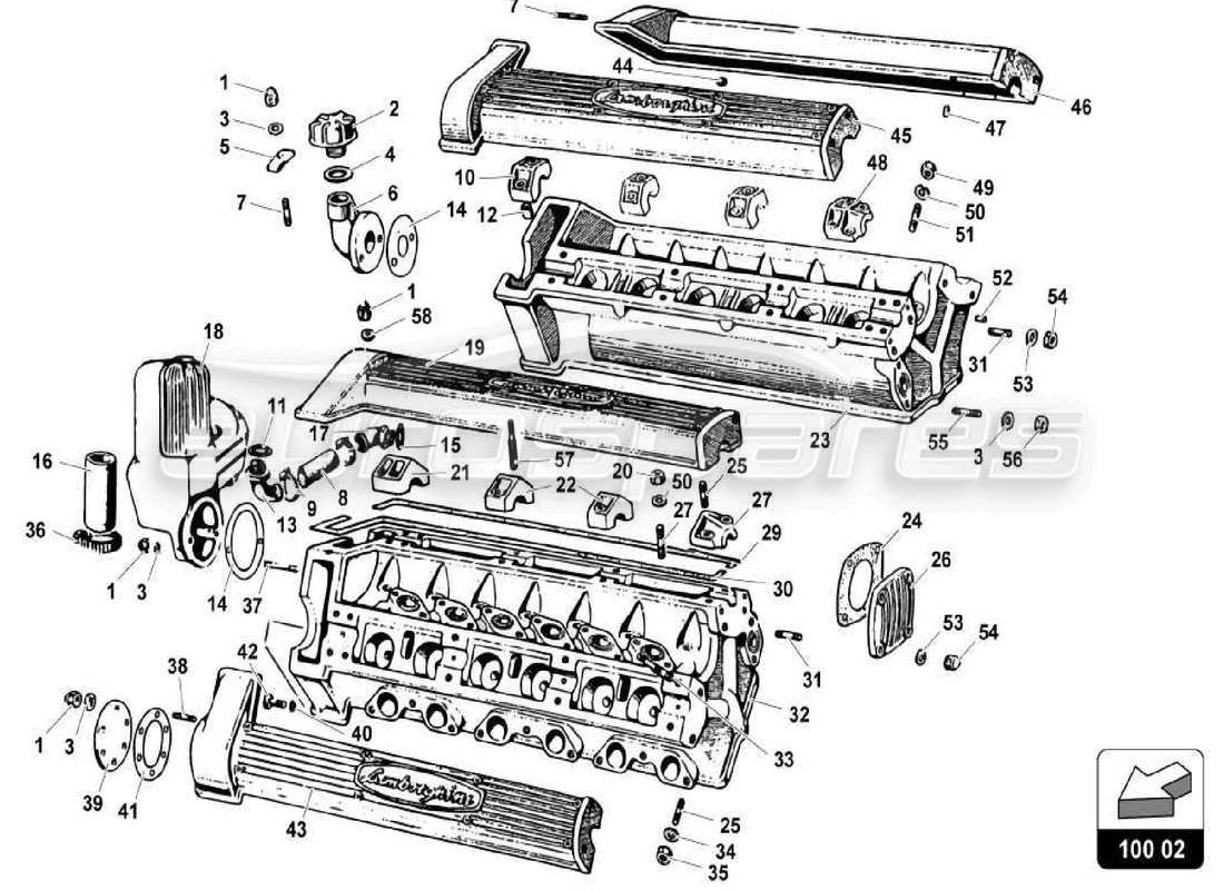 lamborghini miura p400s engine part diagram